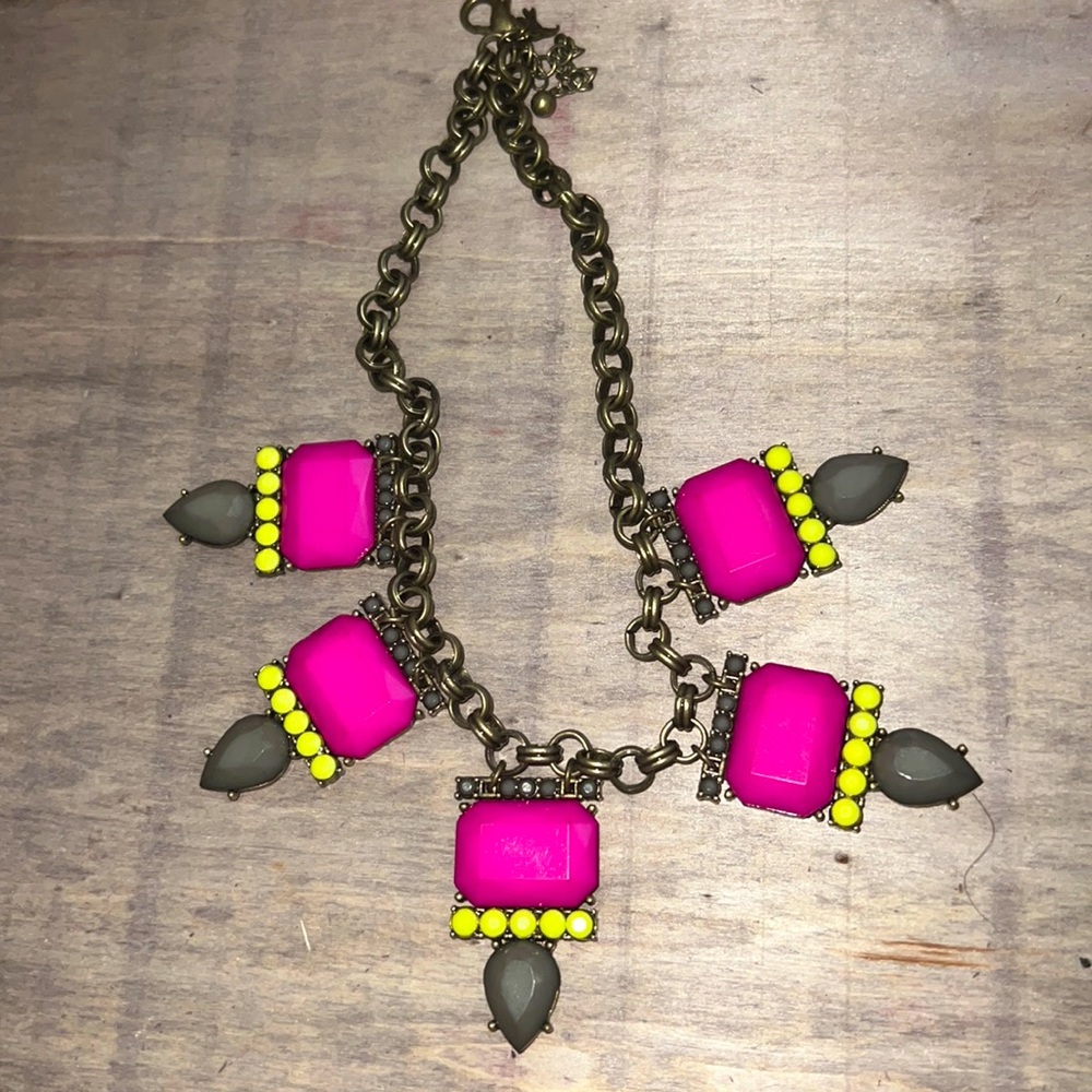 Purple and Lime Necklace
